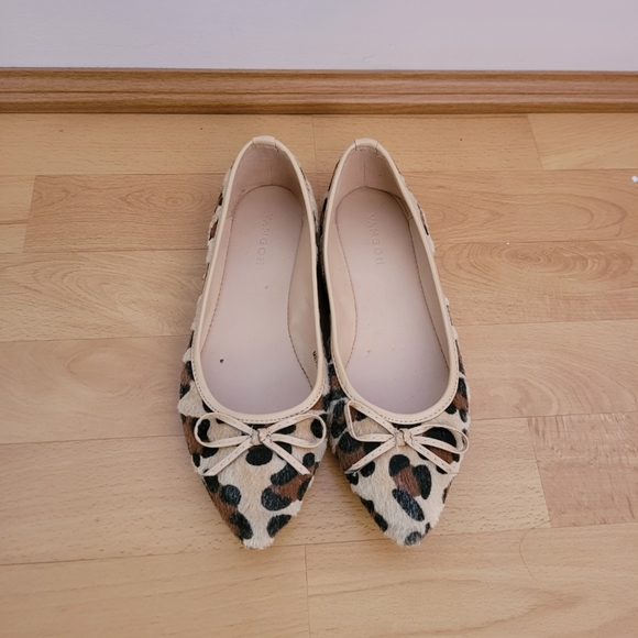 Animal pattern pointy toe flats - Picture 2 of 7
